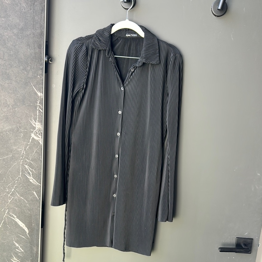 Bershka Black Striped Dress